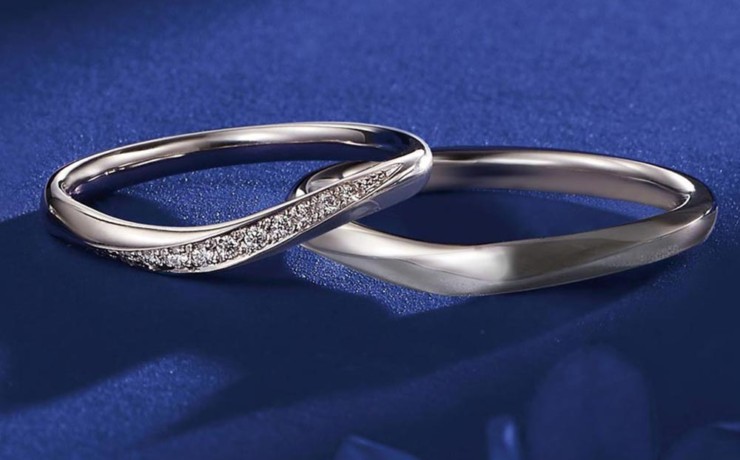 サムシングブルーの結婚指輪　SH704　SH705